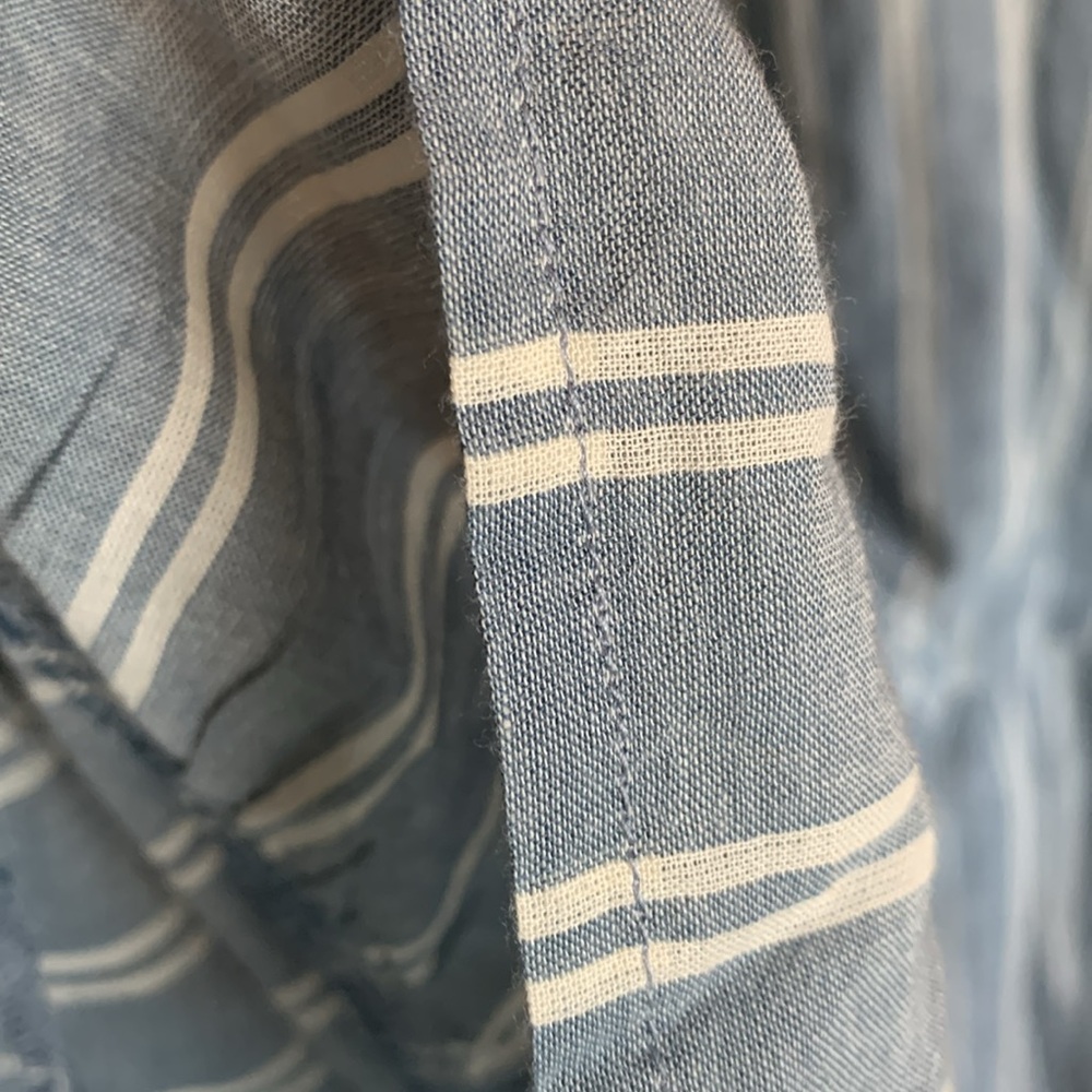 NWT Toad & Co Airbrush Maxi Dress High Tide 100% organic cotton uneven stripe XS - Picture 9 of 17